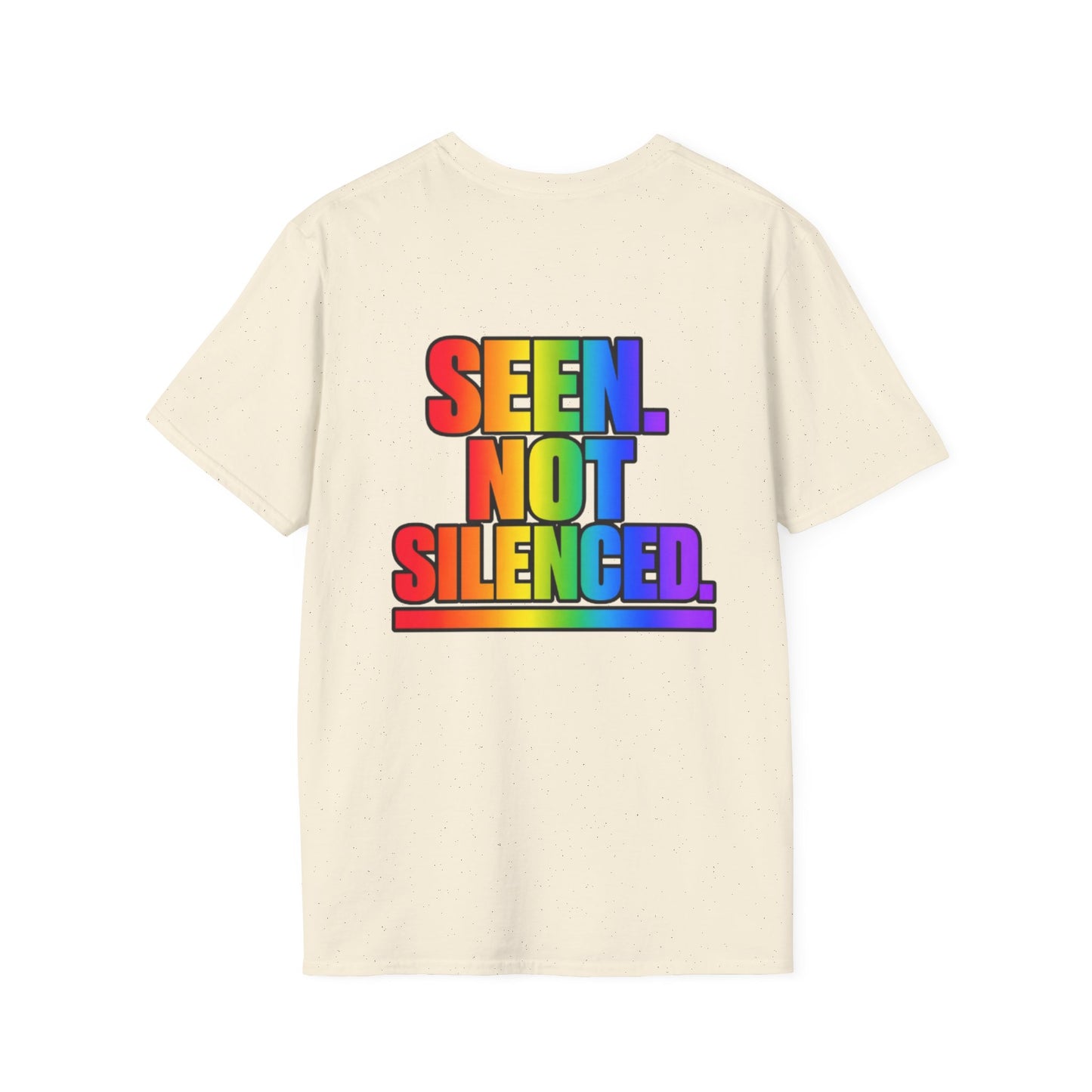 "Seen Not Silenced" Pride Graphic Tee