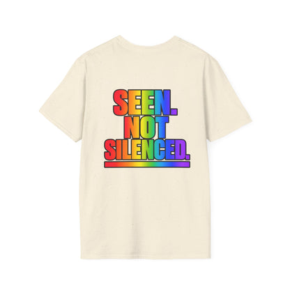 "Seen Not Silenced" Pride Graphic Tee