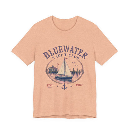 Bluewater Yacht Club Vintage Graphic Tee – Retro Nautical Style Shirt