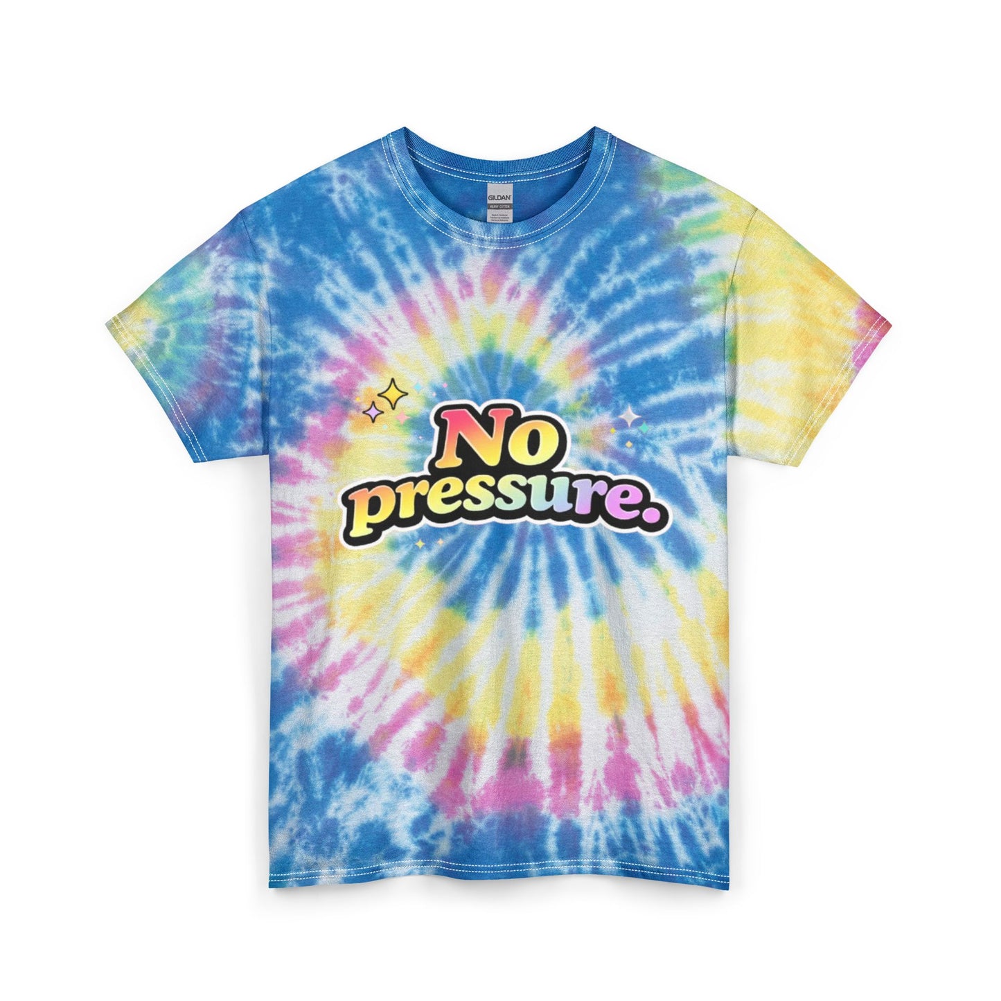 "No Pressure" Tie-Dye Retro Graphic Tee