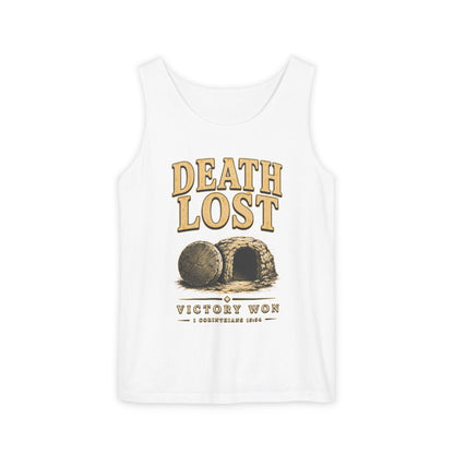 Death Lost Victory Won Christian Graphic Tank