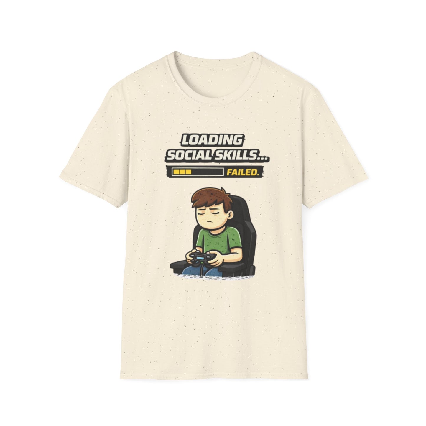 "Loading Social Skills Failed" Funny Gamer Graphic Tee