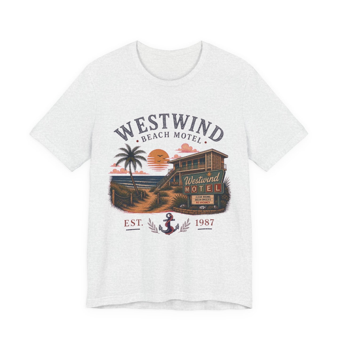 Westwind Beach Motel Vintage Graphic Tee – Retro Coastal Vacation Style Shirt