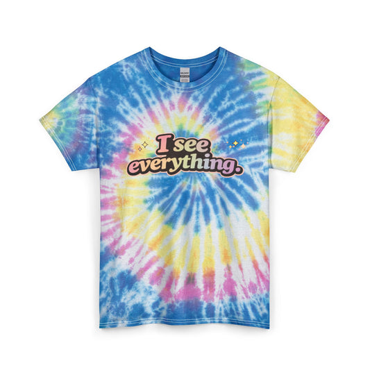 “I See Everything” Tie-Dye Retro Graphic Tee