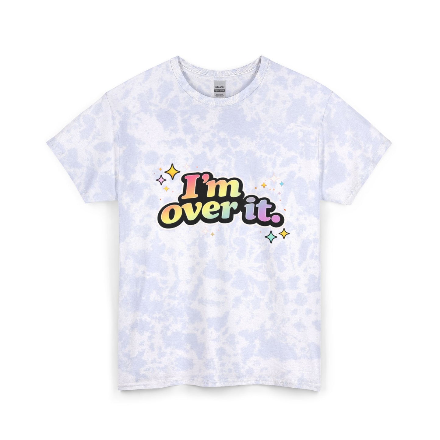 "I'm Over It." Tie-Dye Retro Graphic Tee