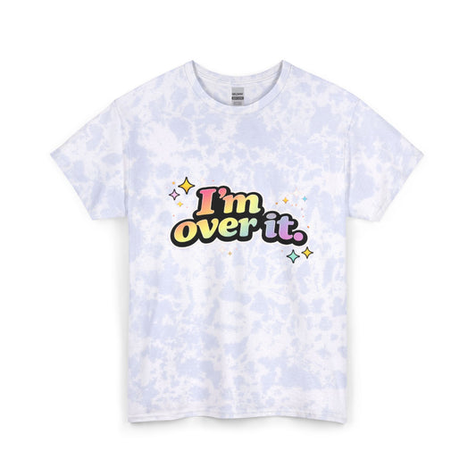 "I'm Over It." Tie-Dye Retro Graphic Tee
