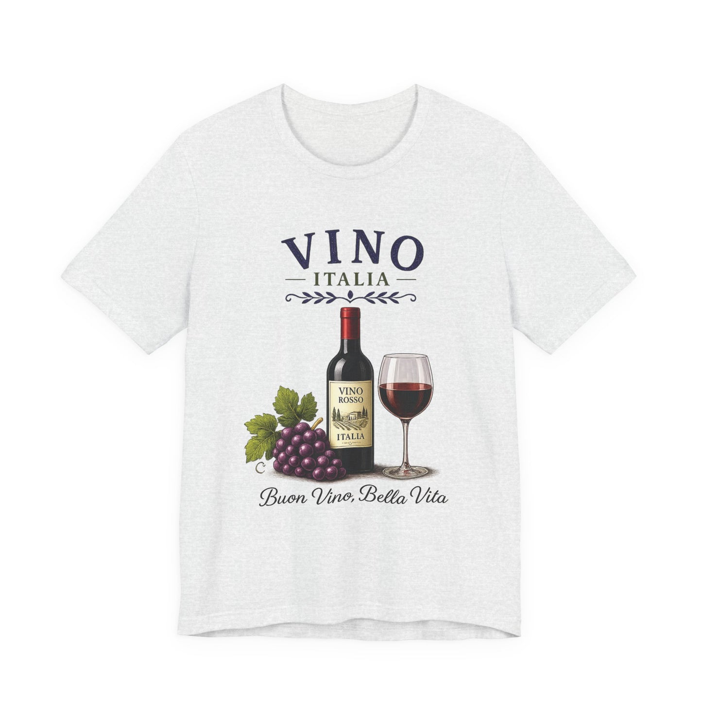 Vino Italia Vintage Graphic Tee – Classic Italian Wine Aesthetic Shirt