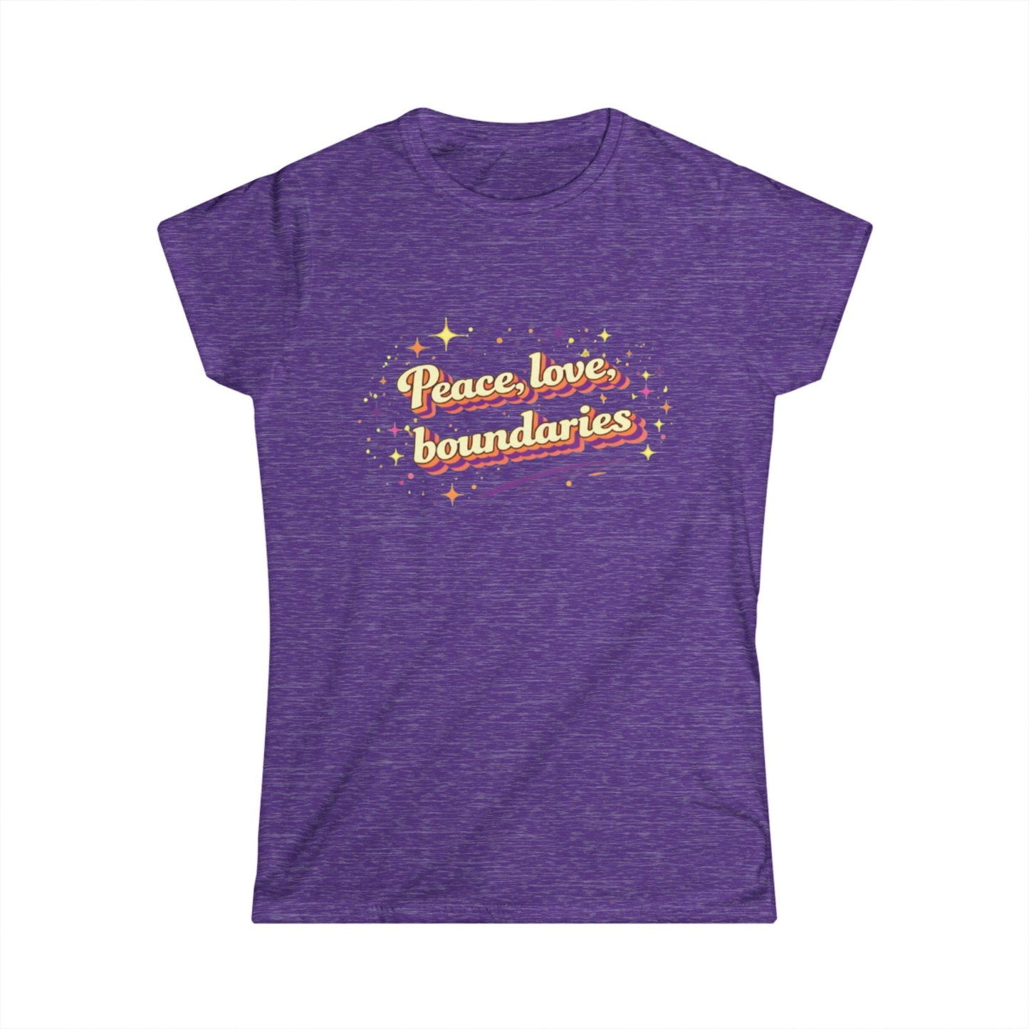 "Peace, Love, Boundaries" Cute Women's Tee