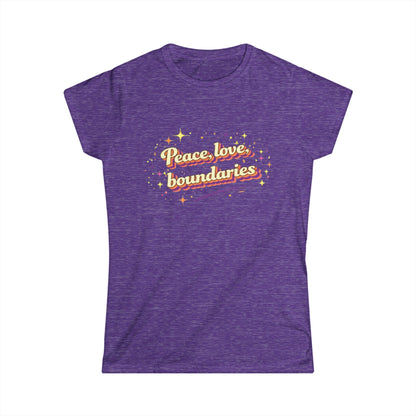 "Peace, Love, Boundaries" Cute Women's Tee