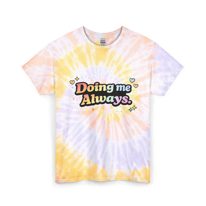 "Doing Me Always" Tie-Dye Retro Graphic Tee