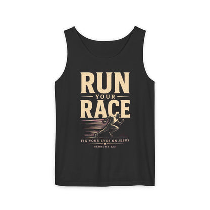 Run Your Race Christian Graphic Tank