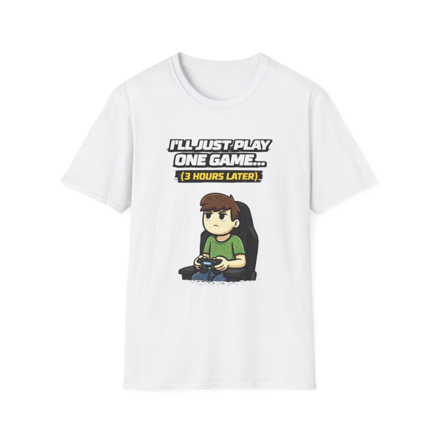 "I'll Just Play One Game...3 Hours Later" Funny Gamer Graphic Tee