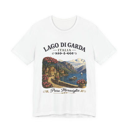 Lago di Garda Italia Vintage Graphic Tee – Scenic Italian Lake Escape Shirt