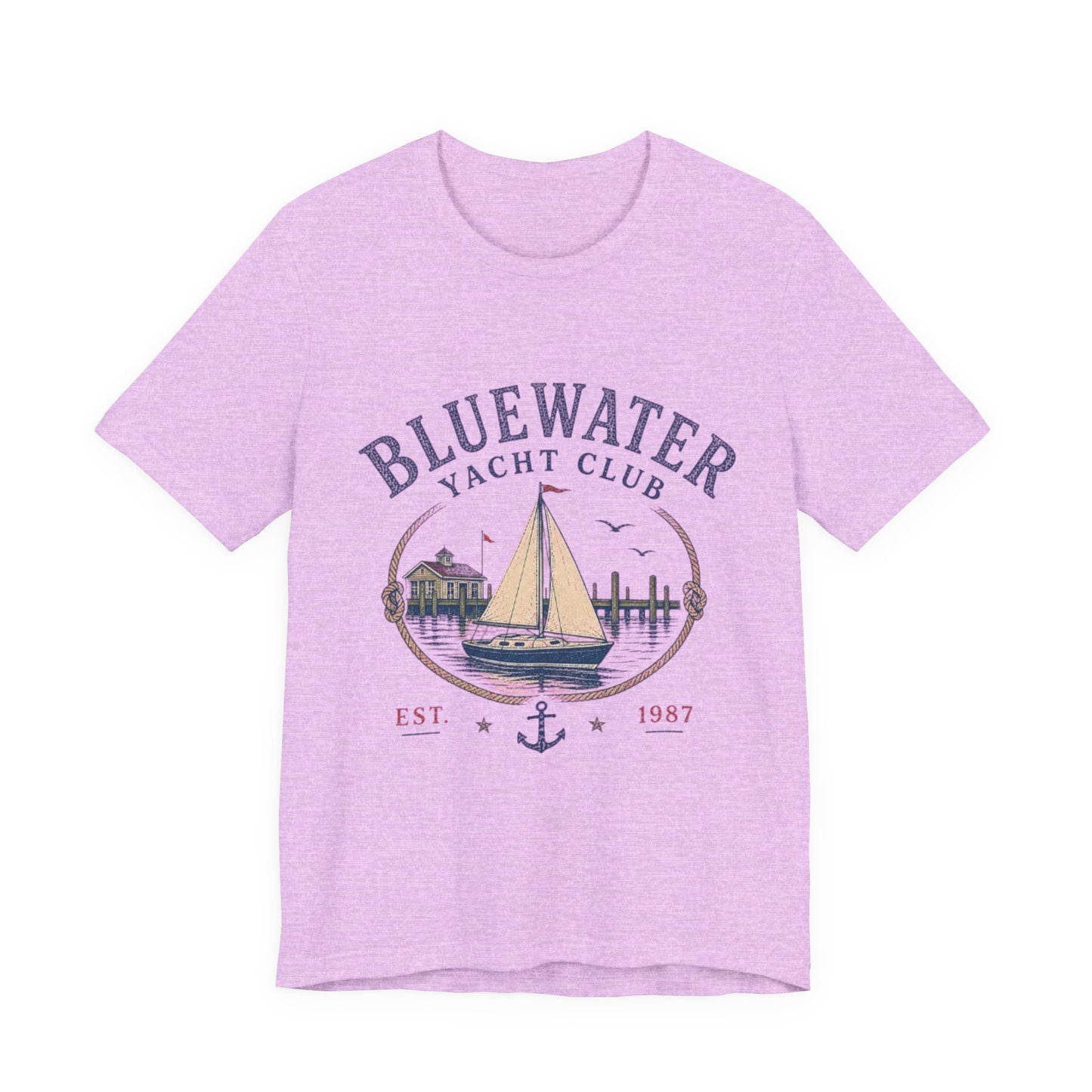 Bluewater Yacht Club Vintage Graphic Tee – Retro Nautical Style Shirt