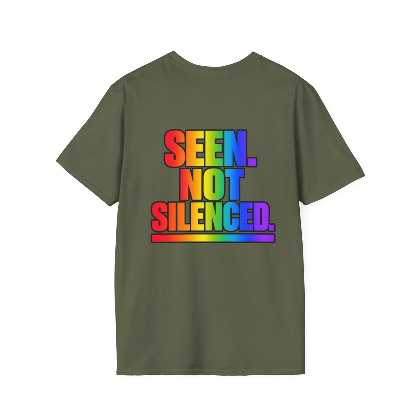 "Seen Not Silenced" Pride Graphic Tee