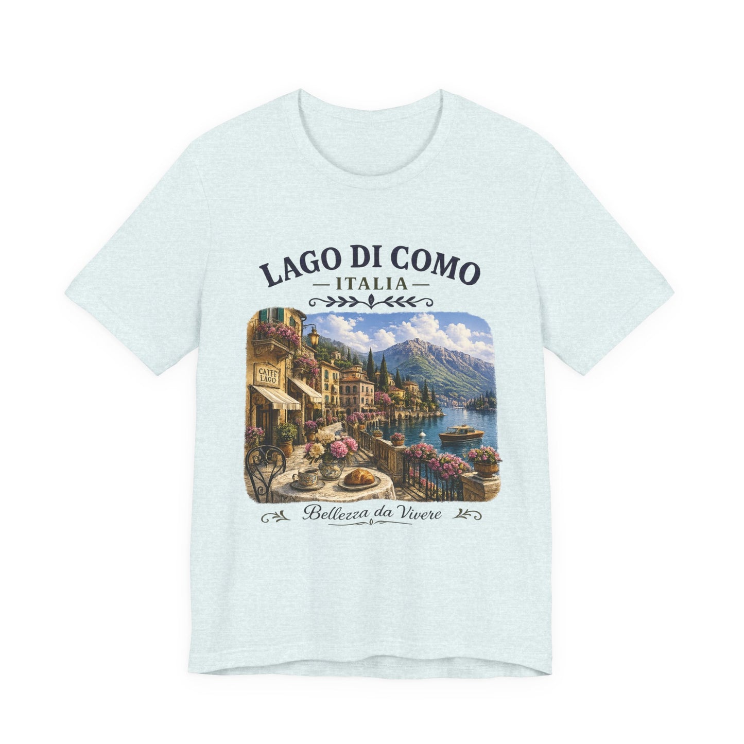 Lago di Como Italia Vintage Graphic Tee – Elegant Lakefront Italian Aesthetic Shirt