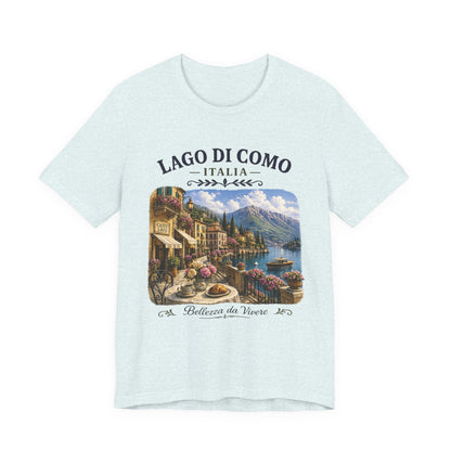 Lago di Como Italia Vintage Graphic Tee – Elegant Lakefront Italian Aesthetic Shirt