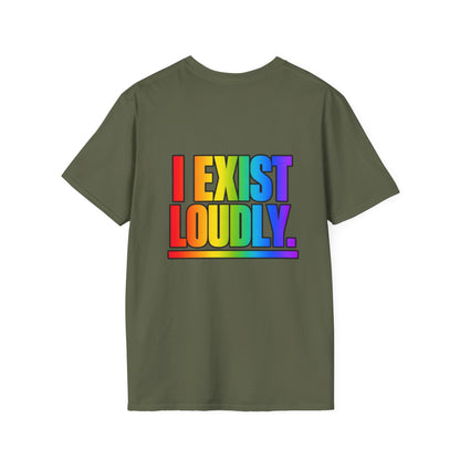 "I Exist Loudly" Pride Graphic Tee