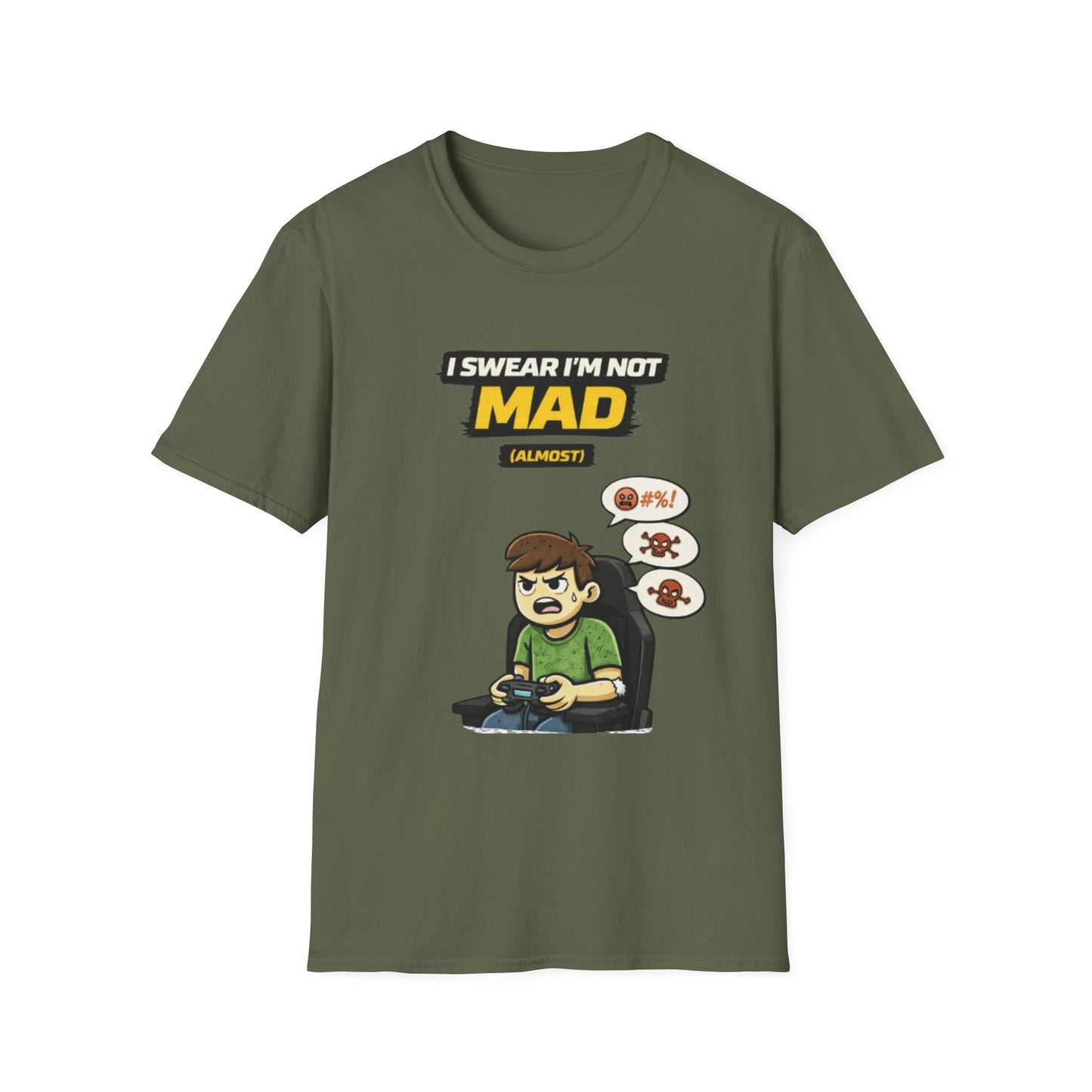 "I Swear I'm Not Mad (Almost)" Funny Gamer Graphic Tee