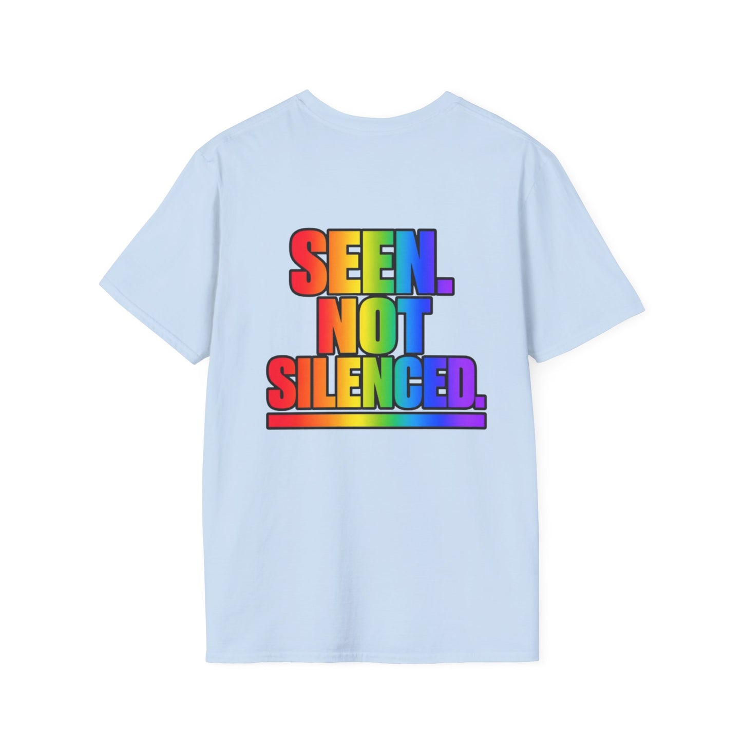 "Seen Not Silenced" Pride Graphic Tee