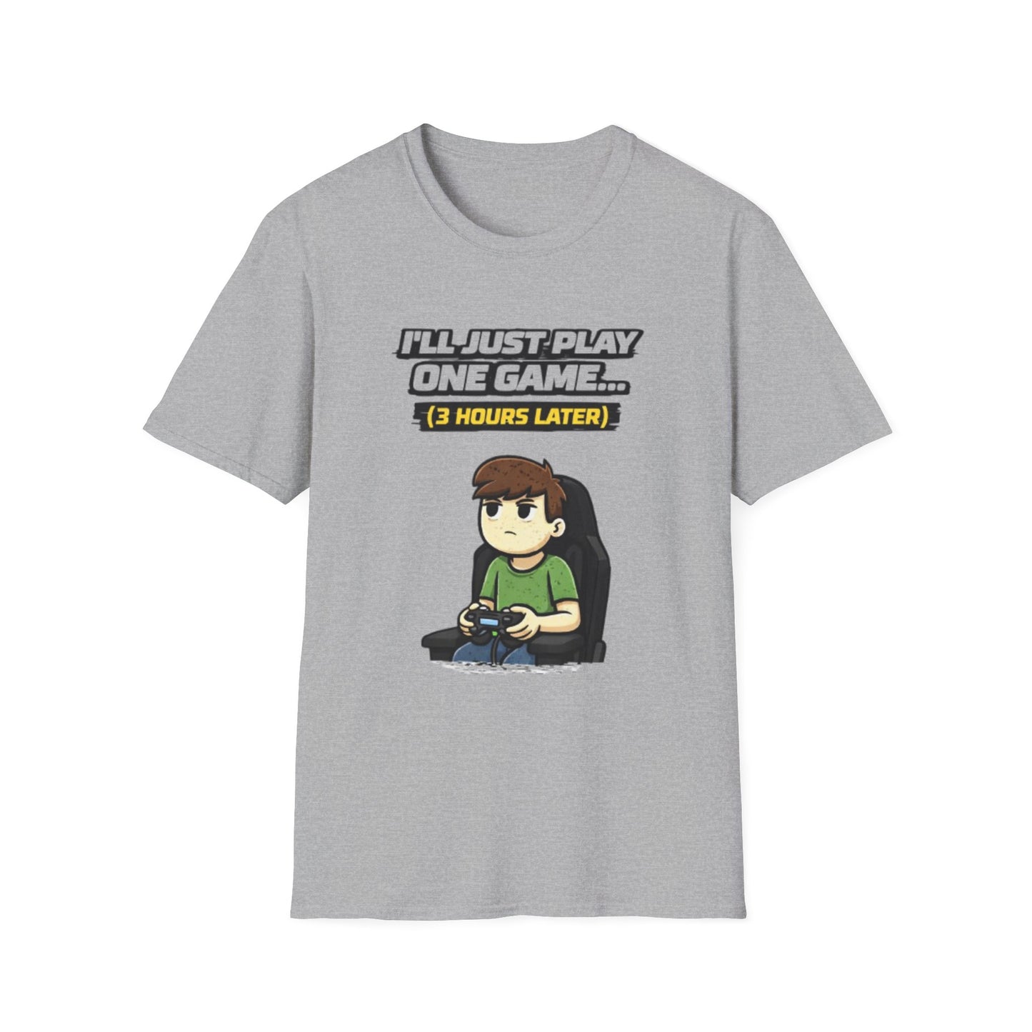 "I'll Just Play One Game...3 Hours Later" Funny Gamer Graphic Tee